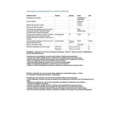 Plaque mixte Electrolux LGM62821OT