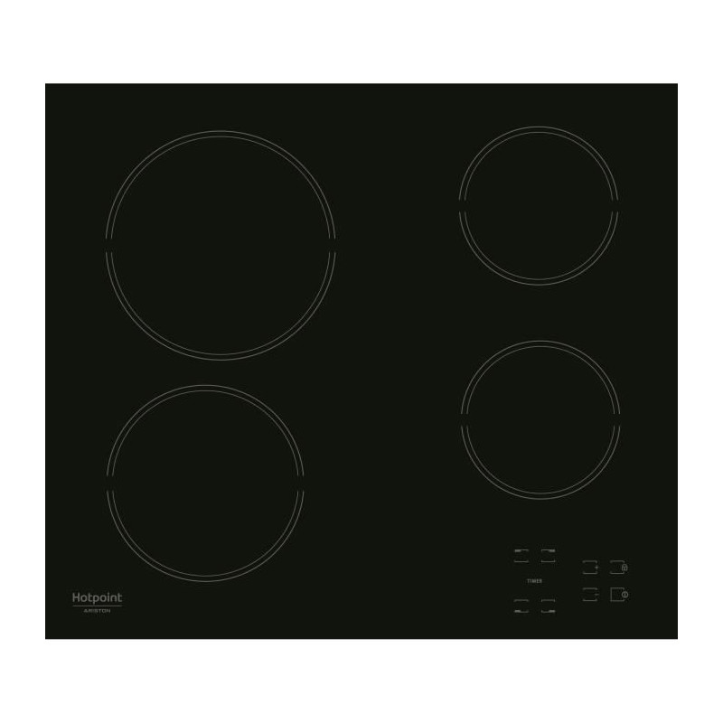 Table de cuisson vitrocéramique - HOTPOINT - HR631C - 4 foyers - 60 cm - Noir